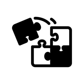 Interlocking puzzle pieces symbolizing problem solving and collaboration vector