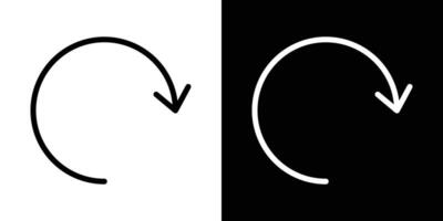 Refresh icons set in stroke line style vector