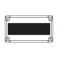 Floral Corner Frame Decorative Border Design vector