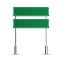 Modern Road Sign with green color board vector
