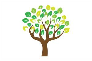 Eco tree with leaves vector