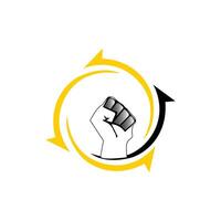 Hand Logo design vector