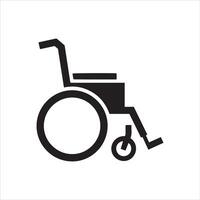 Simple black silhouette of a wheelchair on a white background vector