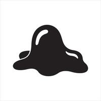 Abstract black blob with glossy highlights on a white background vector