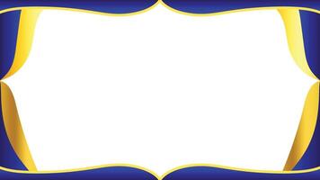 Elegant Frame Design With Blue and Gold Decorative Border vector