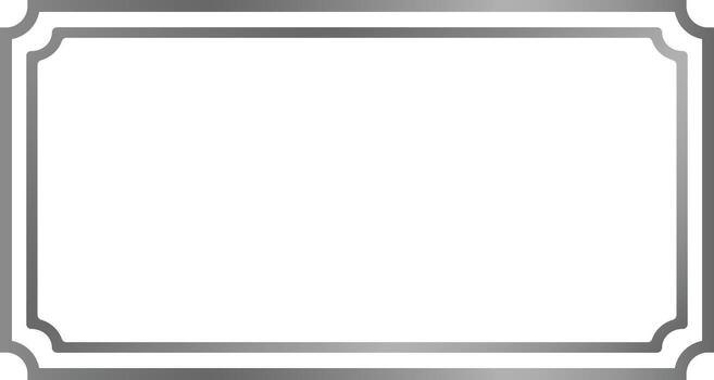 Elegant Blank Silver Frame for Certificates or Custom Projects vector