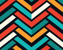 Vibrant geometric pattern background with chevron design and modern abstract colorful illustration vector