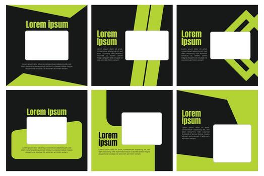 Business social media post banner template. Set of Editable square banner template design. Modern engaging banner with abstract circle elements. Square carousel post template for all social vector