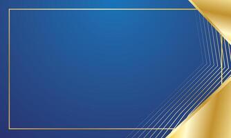 Blue gold abstract geometric lines background vector
