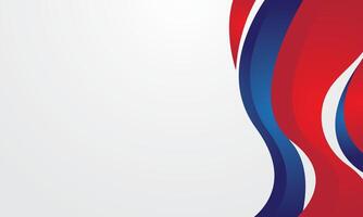 Abstract blue red gradient wavy on white background vector