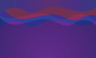 Red blue abstract waves on purple background vector