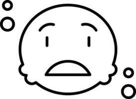 Fear Outline Style Icon vector
