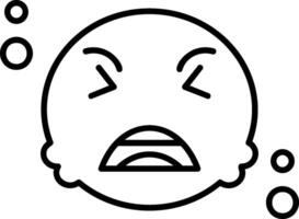 Tired Outline Icon vector