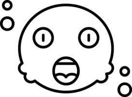 Amazed Outline Style Icon vector