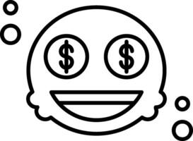 Greed Outline Style Icon vector