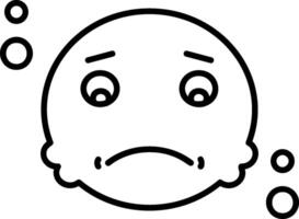 Sad Outline Icon vector