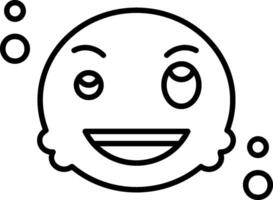 Zany Outline Style Icon vector
