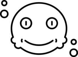 Smiling Outline Style Icon vector