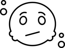 Confused Outline Icon vector