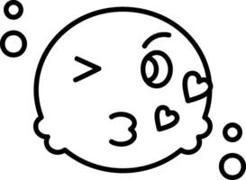 Kiss Outline Style Icon vector