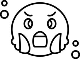 Surprise Outline Style Icon vector