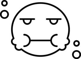 Mouth Full Outline Style Icon vector