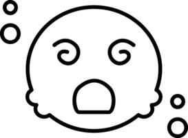 Dizzy Outline Style Icon vector