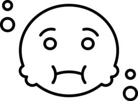 Sick Person Outline Style Icon vector