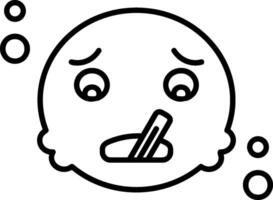 Fever Outline Style Icon vector