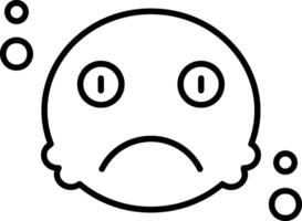 Sadness Outline Style Icon vector