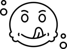 Delicious Outline Style Icon vector