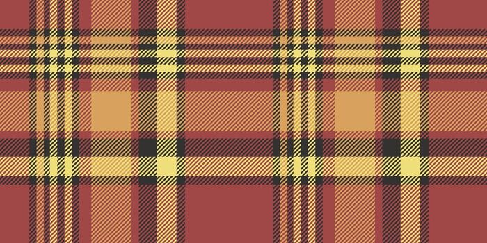 un vibrante tartán tartán modelo presentando profundo marrón, brillante amarillo, y Rico rojo tonos con intrincado superposición líneas y cuadrícula, creando un negrita y clásico geométrico diseño vector