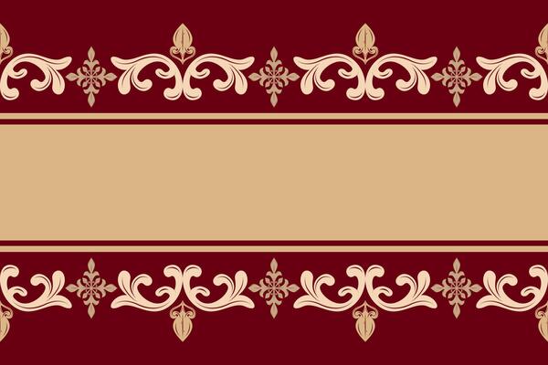 Glossy Gold Florals Thai Selective Art Frame Pattern. Exquisitely Expensive Rich Border with Elegance Luxury Ornament. Royal Silk Weaves handicraft Style for Pillow Greeting Text Invitation Embroidery