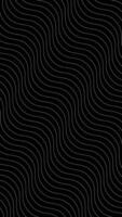 Simple black and white wavy lines pattern background with 3D optical illusion isometric effect. Full HD and looping vertical animation. video