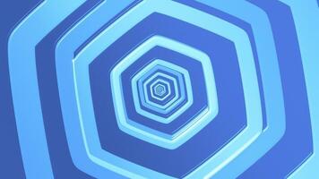 Blue repeating rounded hexagons pattern abstract background. Shiny hexagon tunnel effect. Full HD and looping animation. video