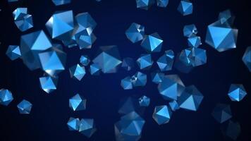 Shiny glittering blue diamonds or sapphires floating in the air. Full HD and looping motion background animation. video