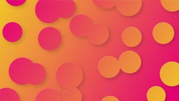 Trendy abstract animation with a gently moving circle pattern on a warm orange red gradient background. Fresh colorful playful background for social media and branding. video