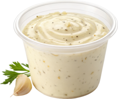 Garlic sauce in a container png
