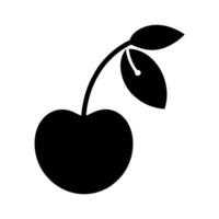 Cherry Black Silhouette Drawing vector