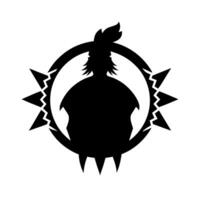 Tribal Style Border Black Silhouette Frame vector