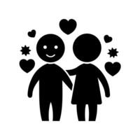 Friendship Day Theme Silhouette vector