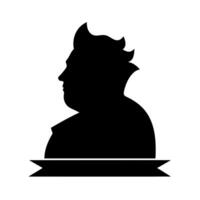 Solid Line Border Black Silhouette Element vector