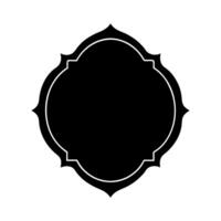 Minimal Border Black Silhouette Art vector
