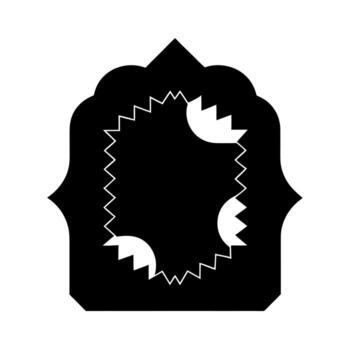 Patchwork Pattern Border Black Artwork vector