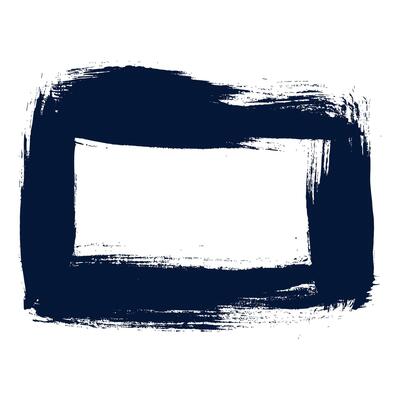 Black Frame With Hand Drawn Grunge Ink Brush Stroke. Creative abstract paintbrush line with rough edges. Stain for backdrops. Freehand doodle line perfect for highlight text
