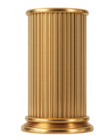 Elegant Gold Column with Fluted Design for Decorative Use png