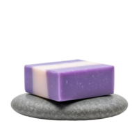 Lavender Soap on Grey Stone png