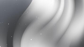 abstrakt strömmande former skimmer i mjuk eterisk gradienter av grå och vit med spridd prickar video