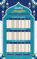 Ramadan calendar template, with Islamic ornament vector