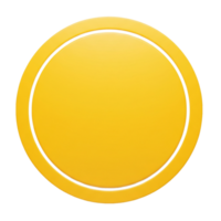 Circular Yellow Graphic Design With Double Border Isolated On Transparent Background png
